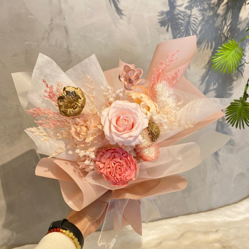 不凋花束 七夕 情人节 告白 毕业 粉色 - 干燥花/捧花 - 植物．花 粉红色