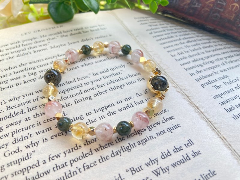 就是要招财。绿碧发/金草莓/黄塔晶 - 手链/手环 - 水晶 多色