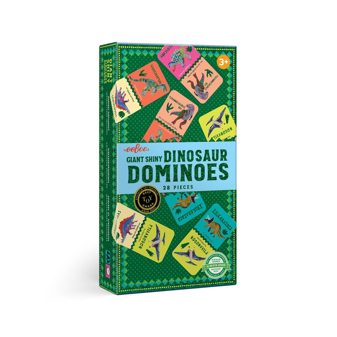 eeBoo 骨牌游戏 - Giant Shiny Dinosaur Dominoes 恐龙骨牌 - 桌游/玩具 - 纸 绿色