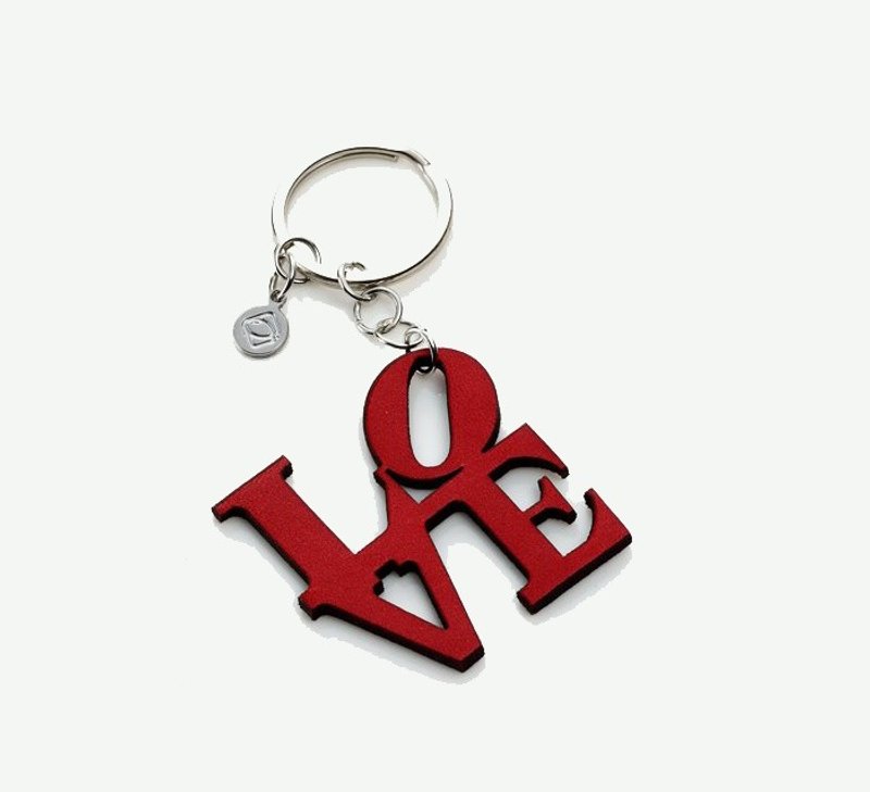 【La Fede】植鞣-原作系列-LOVE 爱 钥匙圈 - 钥匙链/钥匙包 - 真皮 红色