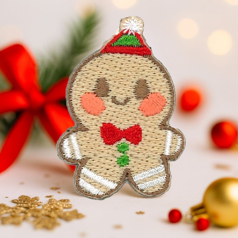 【姜饼宝宝刺绣贴纸 | 迷你尺寸 | 可直接贴】 - 贴纸 - 绣线 