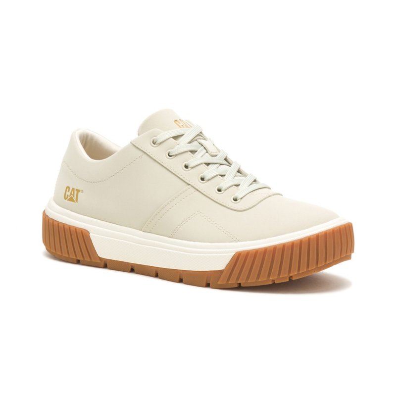 CAT AMP街头休闲饼干鞋 女鞋-米白 - 女款休闲鞋 - 真皮 