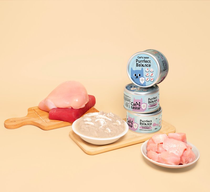 Cat's Taste 无胶肉丝主食罐 AAFCO - 吞拿鱼鸡肉口味 - 猫罐头/鲜食 - 其他材质 