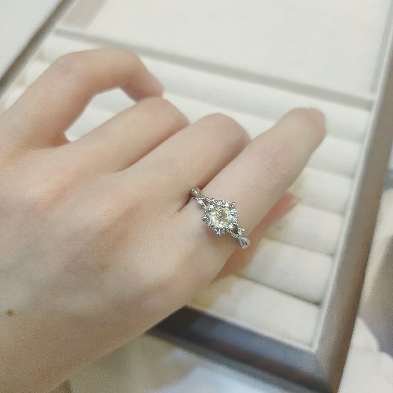 Le Bonheur 黄水晶六角戒指 开口可调节(情人节 ) - 戒指 - 半宝石 黄色