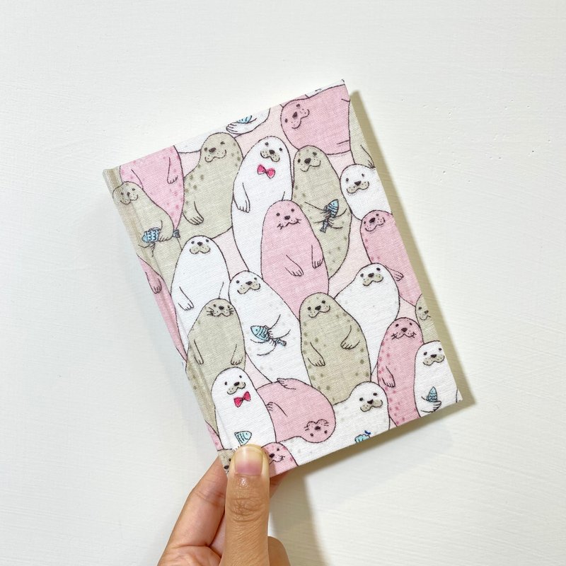 小海豹 A6 - 手帐本/笔记本/空白手帐 精装笔记本 手帐 - 笔记本/手帐 - 棉．麻 粉红色