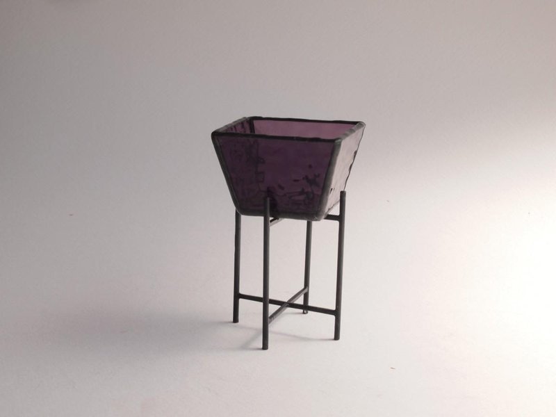 With terrarium stand (lavender) - 植栽/盆栽 - 玻璃 红色