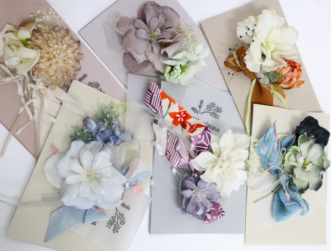 Corsage/kimonoyarn/yarn/handmade - 胸花/手腕花 - 丝．绢 多色
