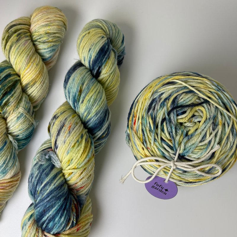 Fufugarden手染線100%美麗諾羊毛-星空 - 编织/刺绣/羊毛毡/裁缝 - 羊毛 