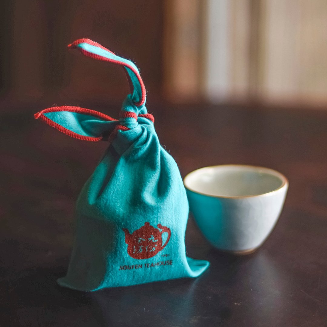 仿古汝窑茶杯酒杯/随身杯/小布袋 - 茶具/茶杯 - 陶 灰色