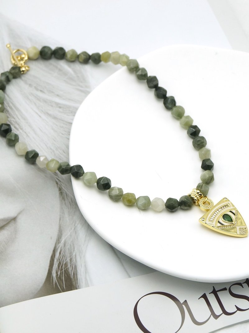 绿兔毛水晶项链 - 项链 - 水晶 绿色