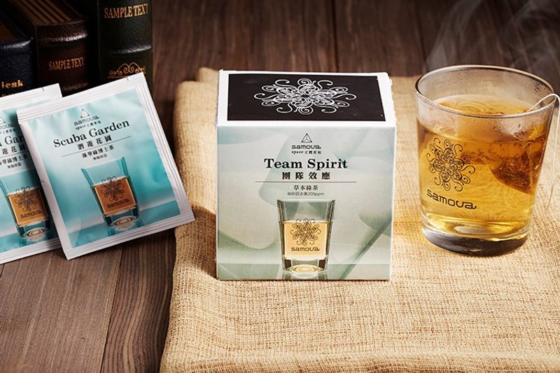 三角立体茶包 | 草本绿茶‘团队效应’- 香茅芬芳结合甘草与橙皮的甘甜风味 （10包入） - 茶 - 新鲜食材 蓝色