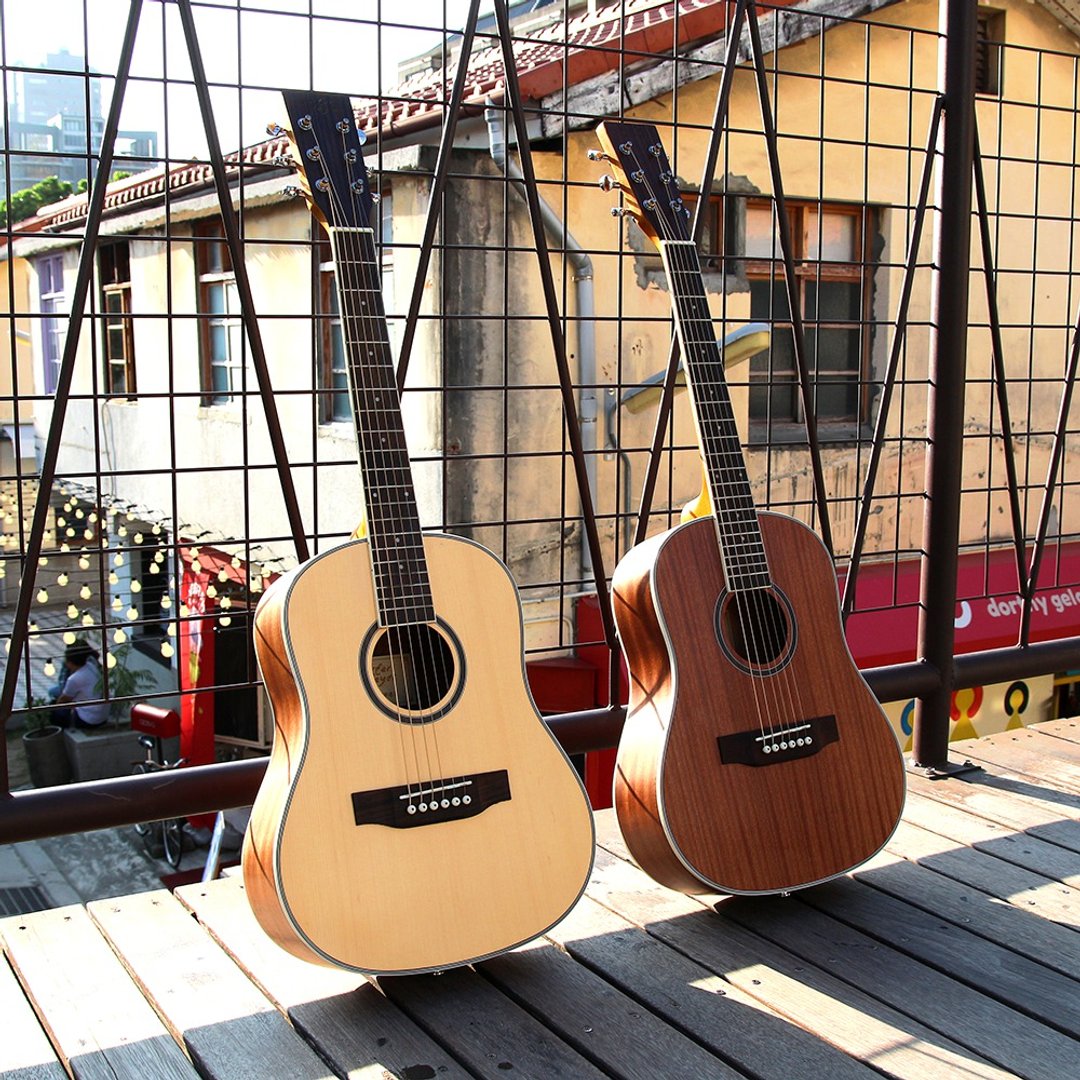 台湾民谣吉他品牌 Guitar Player GP-B1 34寸旅行吉他 民谣吉他 - 吉他/乐器 - 木头 咖啡色