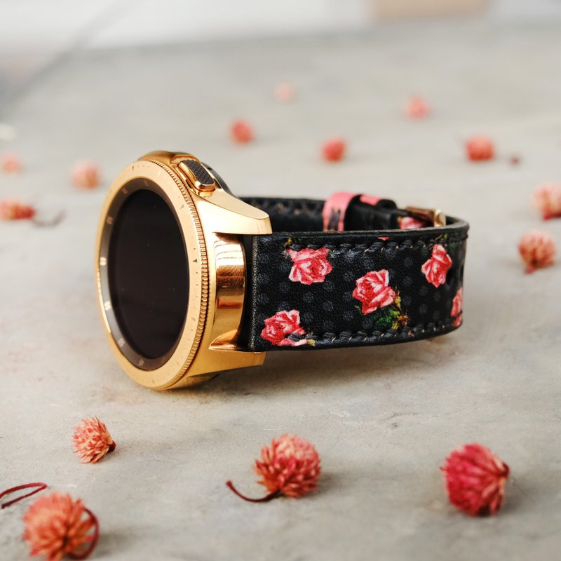 三星Galaxy Gear Band 42mm 46mm S3 Frontier - 表带 - 真皮 黑色