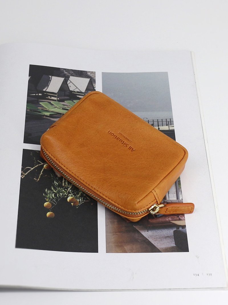 每个都是独一无二 手抓皱褶 真皮零钱包 - 皮夹/钱包 - 真皮 