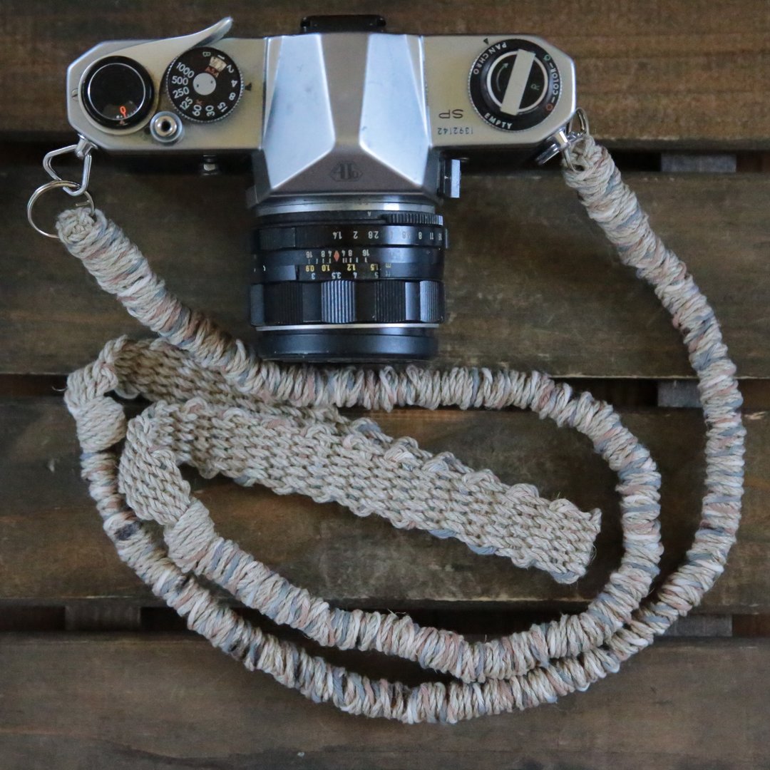 MIX twine hemp camera strap earth_color / belt - 相机背带/脚架 - 棉 卡其色