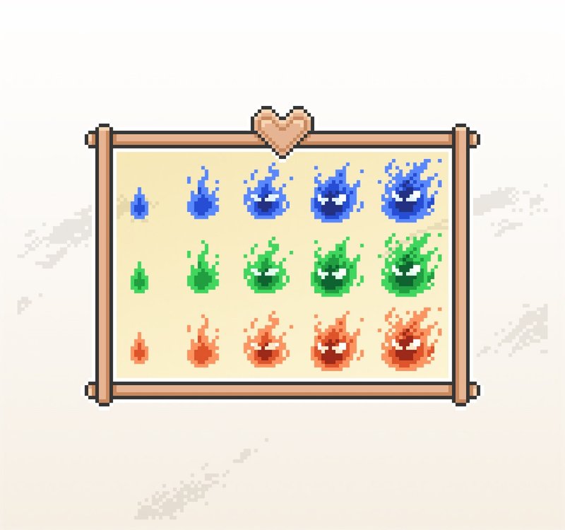 Twitch 订阅者徽章 小奇点徽章 怀旧像素风 酷炫火焰球 - Logo 设计/图案设计 - 其他材质 