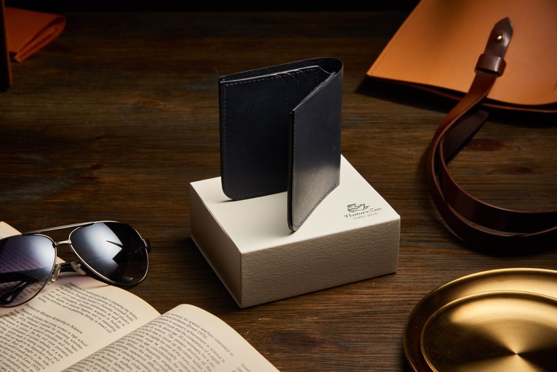 渊雀南北短夹 NS Wallet / 黑色 Black - 皮夹/钱包 - 真皮 黑色