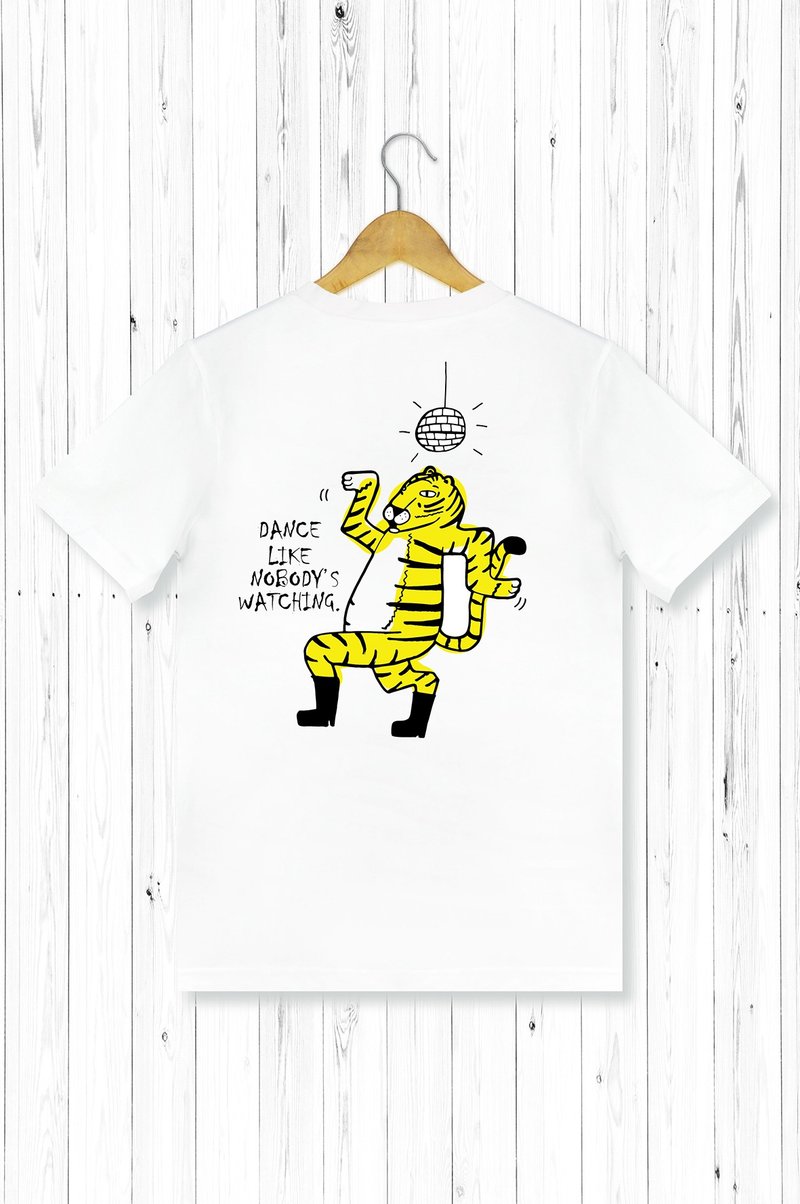 STATELYWORK 傲娇虎 男短T恤 - 男装上衣/T 恤 - 棉．麻 黄色