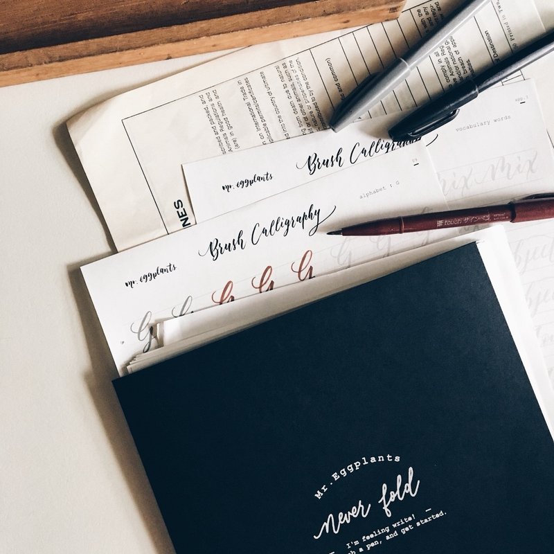 软笔英文书法习字帖 - 其他 - 纸 白色