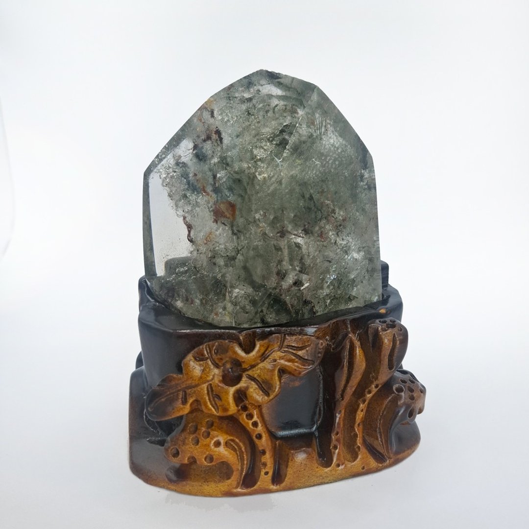 天然水晶 四季幽灵水晶 红幽灵 绿幽灵 摆件 装饰品 WB028 - 摆饰 - 水晶 绿色