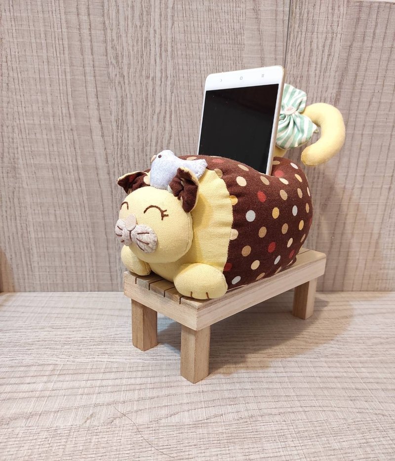 猫咪造型手机架,遥控器收纳,摆饰 - 摆饰 - 棉．麻 