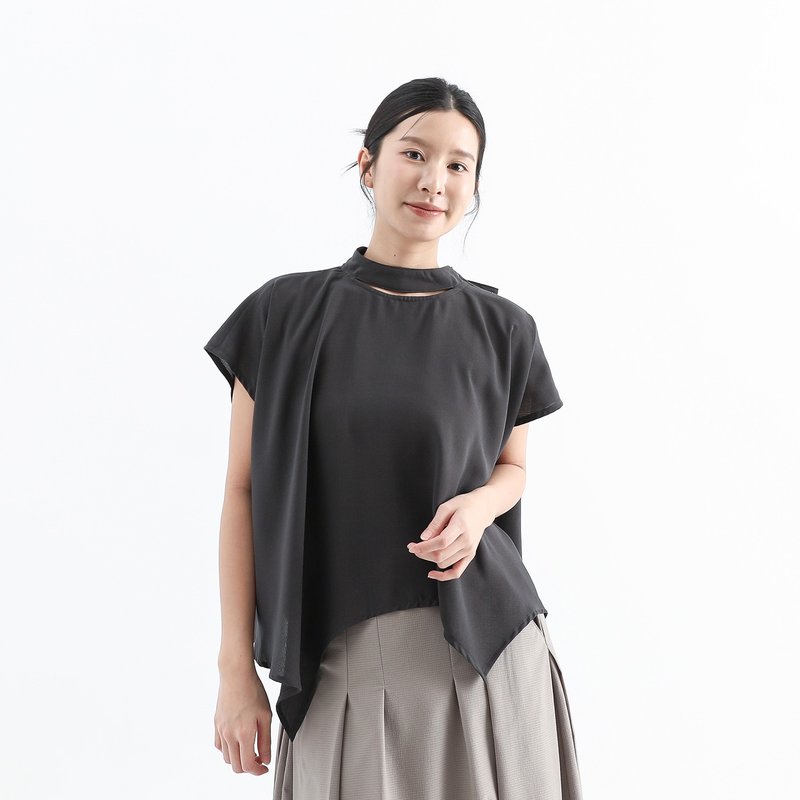 【经典原创】Chunmian_春眠立领变化上衣_CLT021_铁灰 - 女装上衣 - 聚酯纤维 灰色