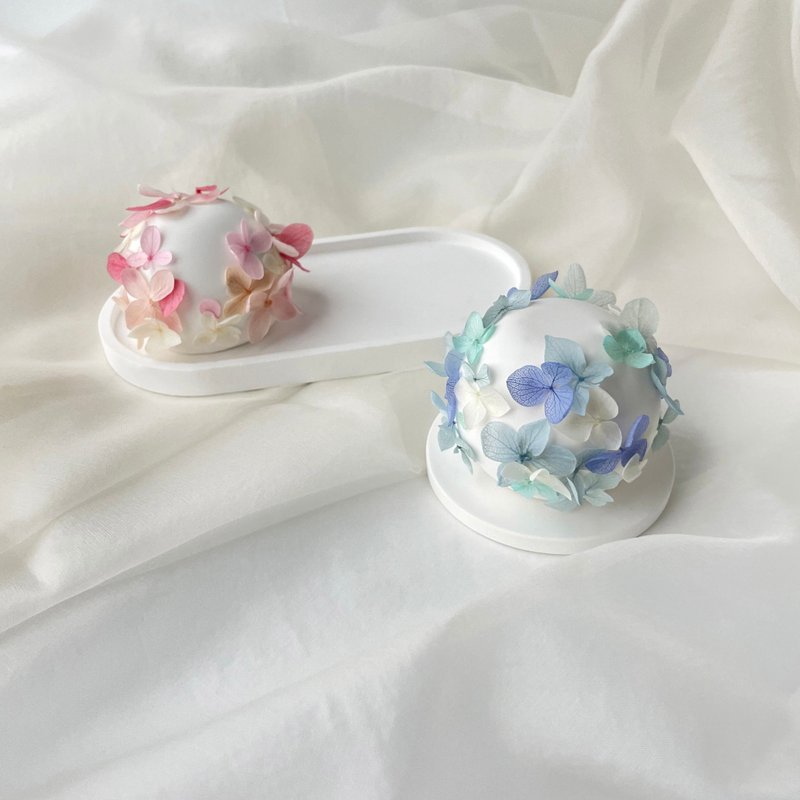 【飞花】永生绣球花 石膏扩香摆件 #扩香石 #装饰 #摆饰 #香氛 - 摆饰 - 其他材质 白色