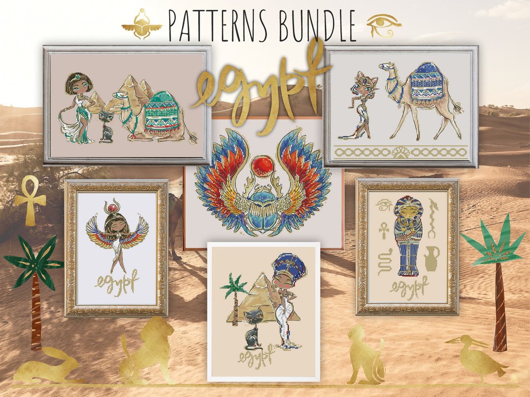 BUNDLE of Egypt Collection PDF cross stitch patterns - 手工艺教程/工具书 - 其他材质 