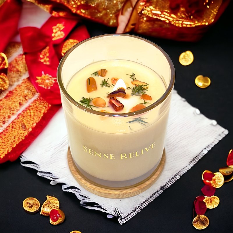 琥珀雪松香氛蜡烛 - 蜡烛/烛台 - 蜡 