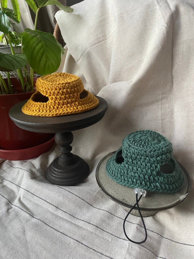 猫咪水桶帽 Bucket hat - 衣/帽 - 聚酯纤维 黄色