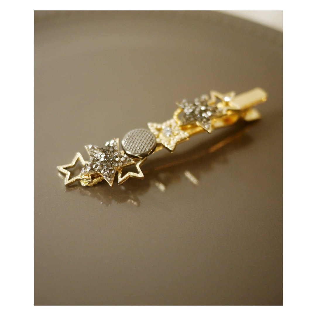 小星星 | 发饰 | 发夹 | 鸭嘴夹 | hair clip - 发饰 - 其他材质 金色