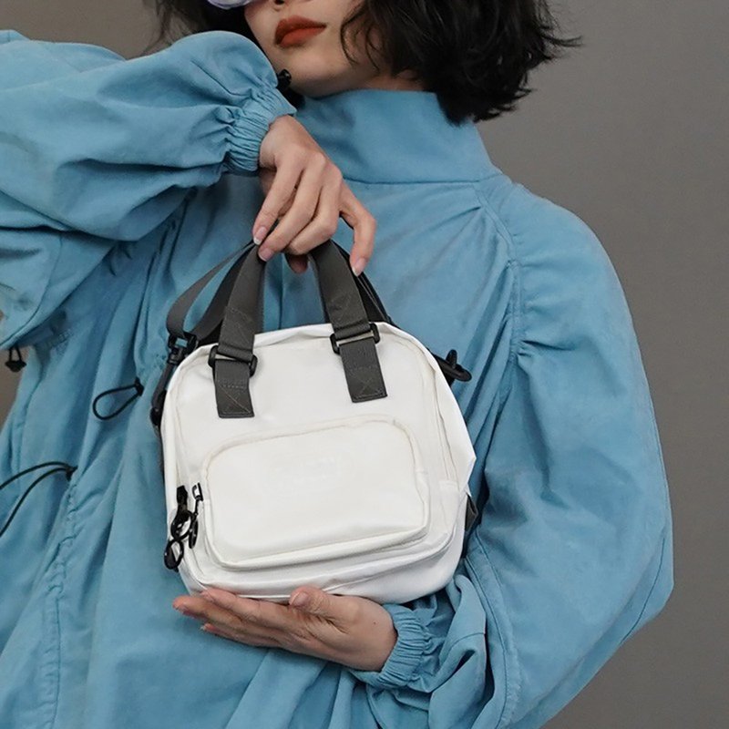 nullbag原创小众设计方形休闲斜挎侧背小包防水防油轻便手提挎包 - 侧背包/斜挎包 - 其他材质 