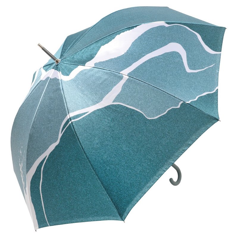 【大振丰 x 蔡慧贞设计师】KIULA 波纹印象派 环保双层锦缎直伞 - 雨伞/雨衣 - 其他材质 粉红色