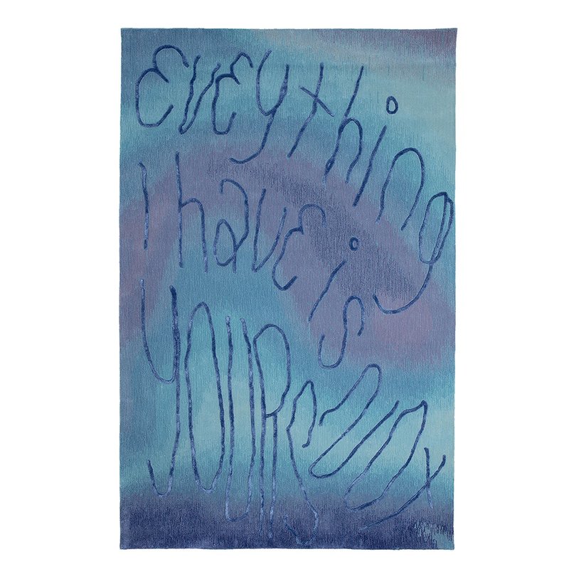 everything_i_have 手工艺术地毯客厅卧室羊毛地毯 - 地垫/地毯 - 羊毛 蓝色