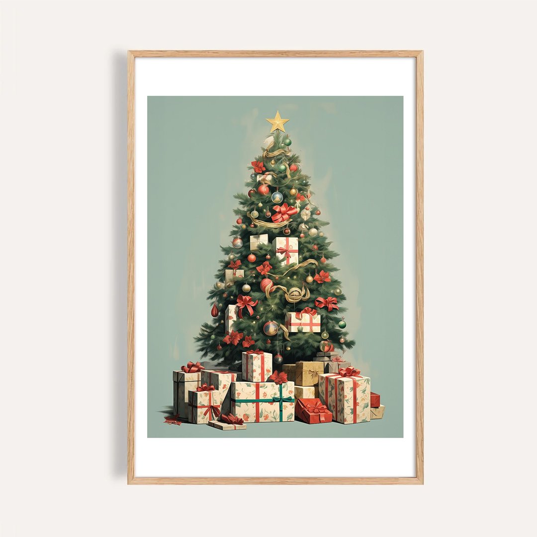 礼物之树 Gift-laden Christmas Tree / 欢乐耶诞挂画 海报 - 海报/装饰画/版画 - 纸 
