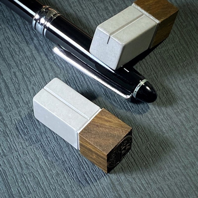 角  5分手工清水模印章 附刻印 创新专利国家认证 - 印章/印台 - 木头 灰色