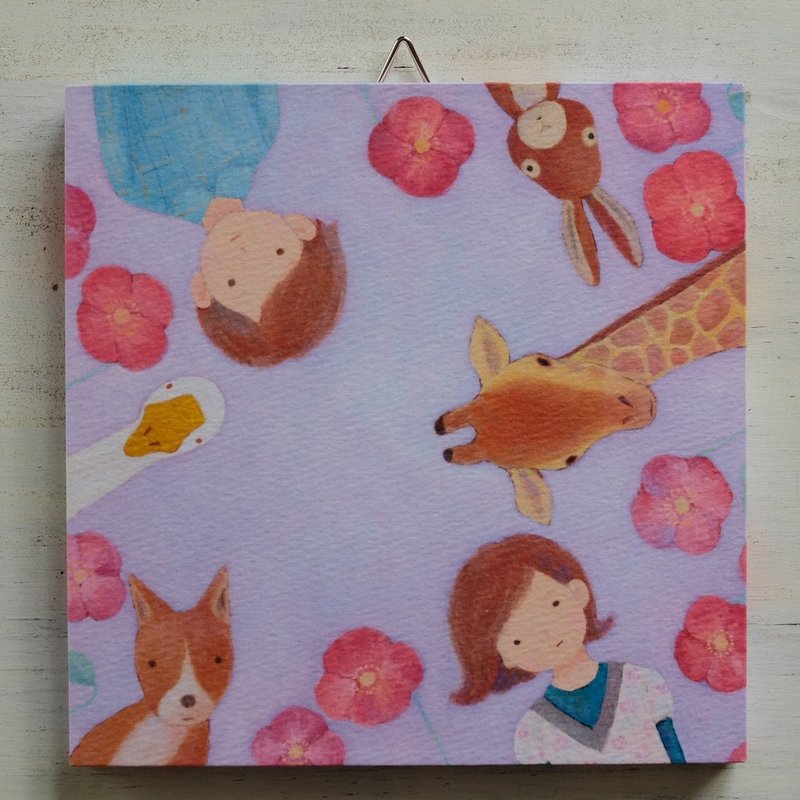 Art panel No.48 / I wonder if I'll see the world differently - 海报/装饰画/版画 - 纸 粉红色