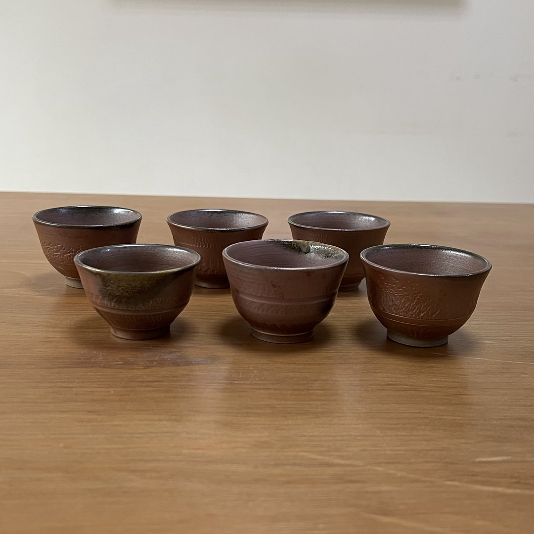 柴烧陶手作 时光之轮茶杯 - 茶具/茶杯 - 陶 咖啡色