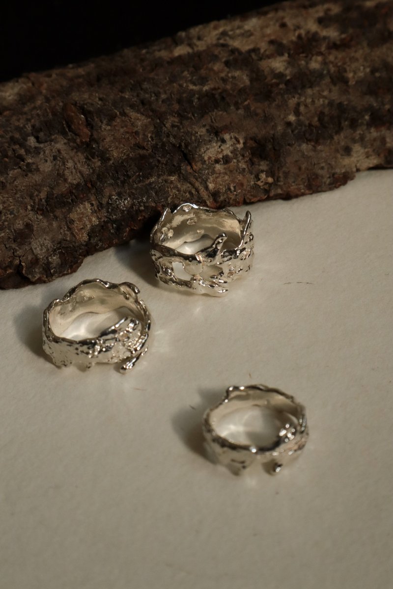 灰烬 细版 /// 925 纯银 - 戒指 - 纯银 