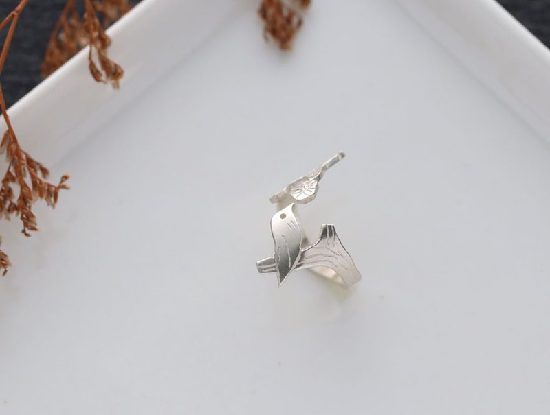 ni.kou 纯银 鸟 宝宝 花 动物 植物 单戒 男戒 女戒 尾戒 - 戒指 - 其他金属 