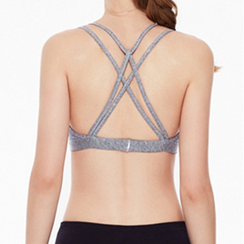 瑜伽背心运动内衣防震健身衣 - 女士内衣裤 - 聚酯纤维 灰色