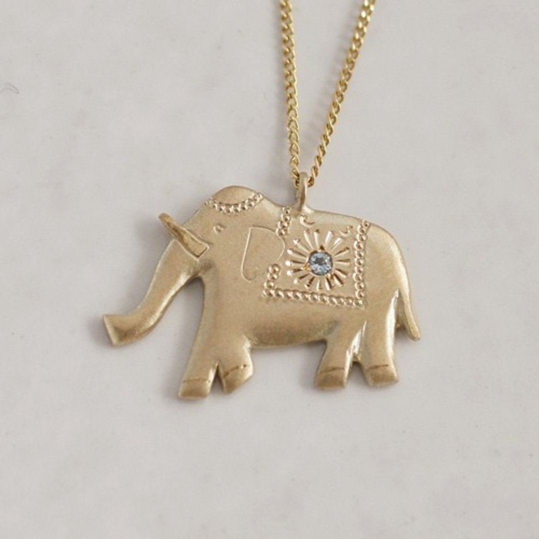 Elephant pendant[PD030K10] - 项链 - 其他金属 