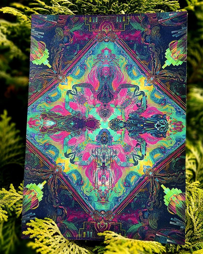 .四方元素. 夜版 烫印绘卡 - 卡片/明信片 - 纸 