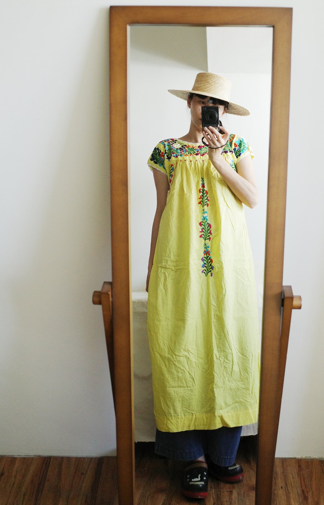 Vintage 70s 老品 墨西哥圣安东尼奥手工刺绣洋装 - 洋装/连衣裙 - 棉 