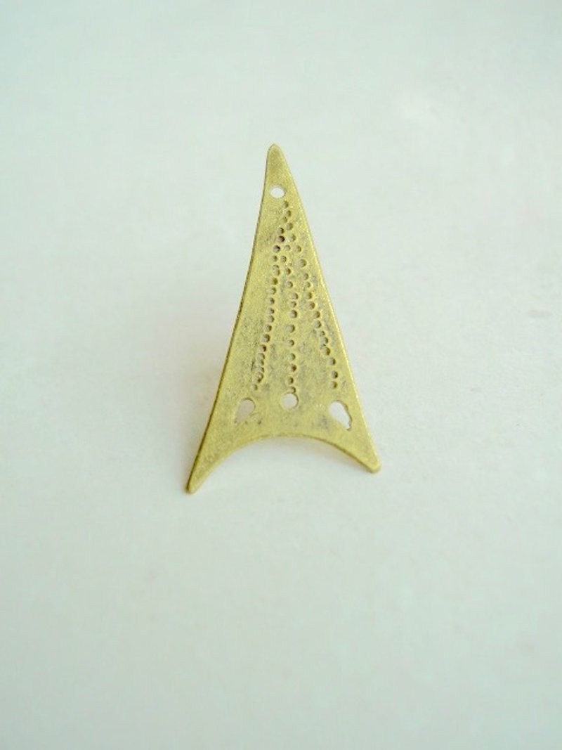 Triangle / pin brooch - 胸针 - 其他金属 金色