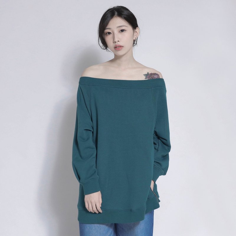 Deposition 沉积平口上衣_7AF002_绿 - 女装上衣 - 棉．麻 绿色