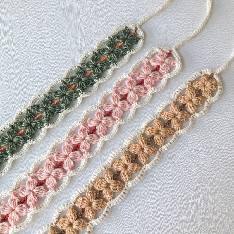 【花卉发带】 编织发带 - 发带/发箍 - 其他材质 多色
