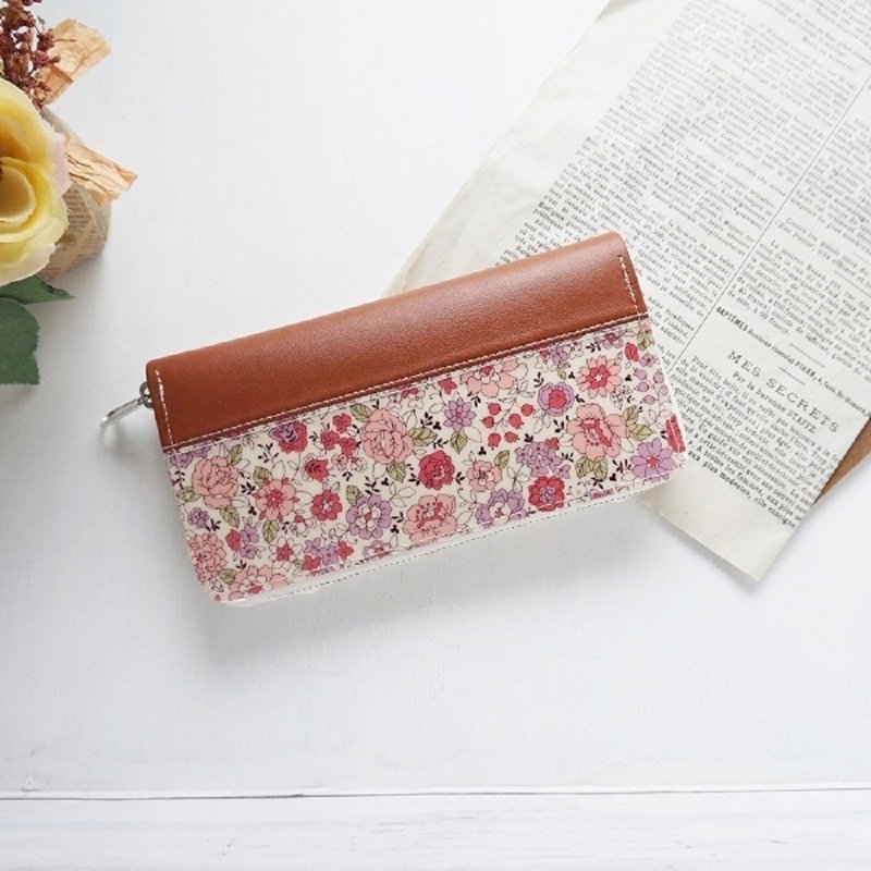 Sakura color round fastener wallet Pink - 皮夹/钱包 - 其他材质 粉红色