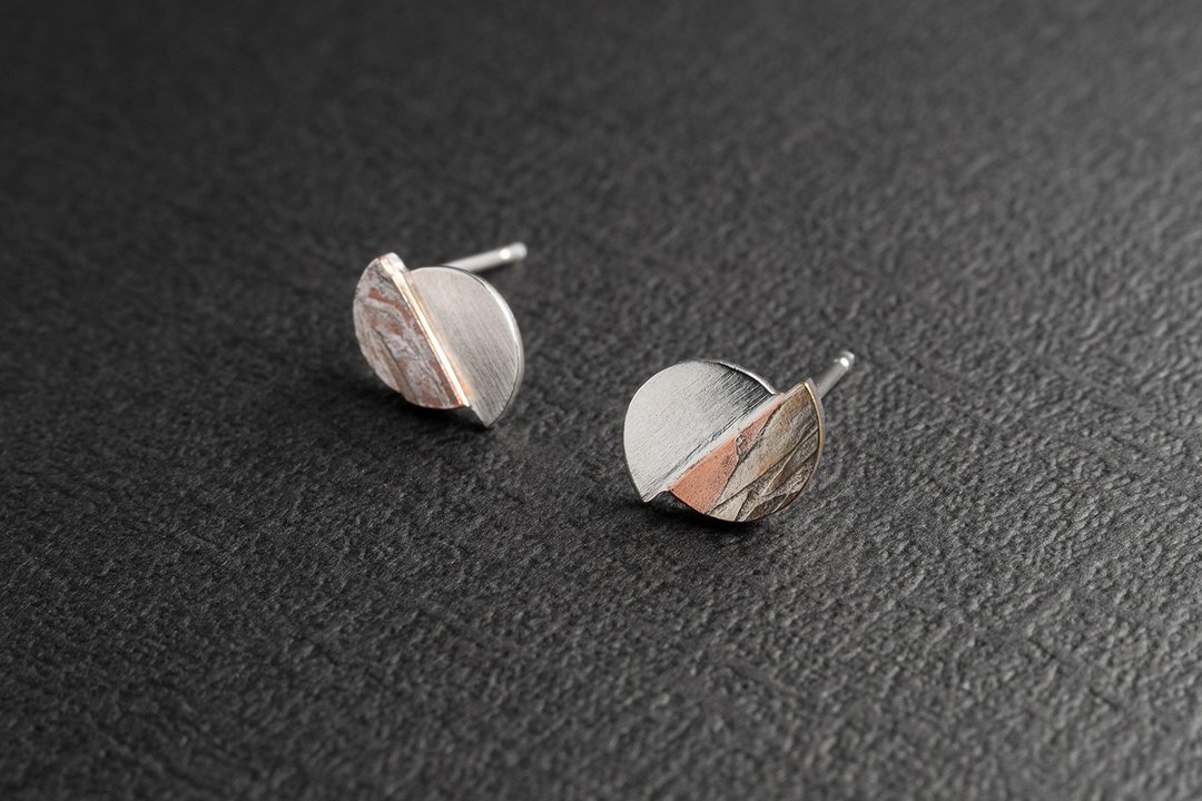 【日日系列】昼夜 纯银耳环 Silver Earrings - 耳环/耳夹 - 纯银 