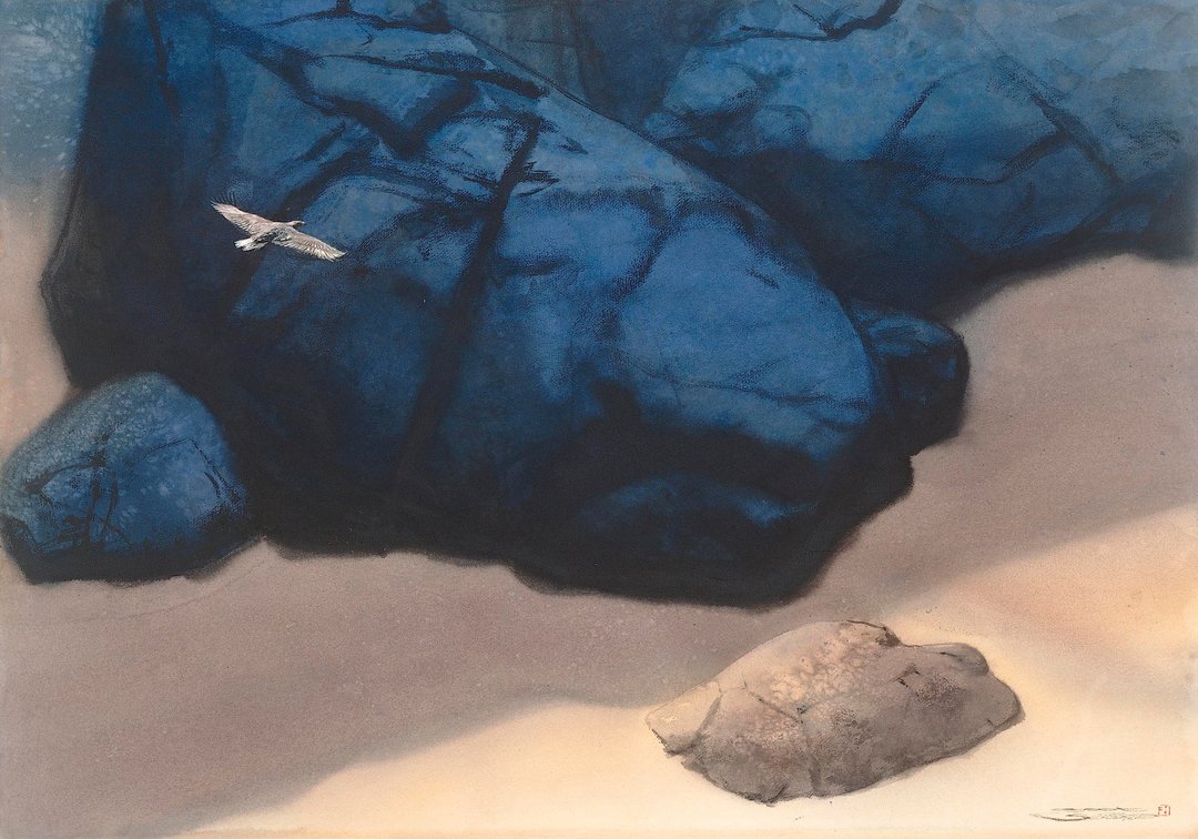 小红书设计师都在找的水彩艺术家/林顺雄高清复刻艺术版画/遨游 - 海报/装饰画/版画 - 其他材质 